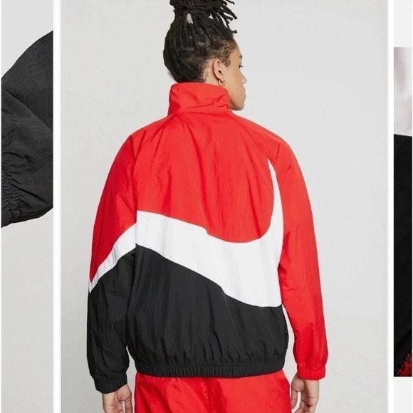 Nike Big Swoosh Woven Red/Black/White Jacket Men’s size Small - Picture 1 of 12